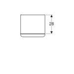 Mueble lateral Geberit Smyle Square con una puerta: 36x60x32.6cm, Blanco, Puerta=Lado de fijación a la derecha